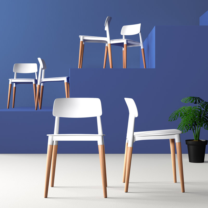 AllModern Jago Solid Back Stacking Side Chair & Reviews Wayfair Canada